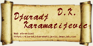 Đurađ Karamatijević vizit kartica